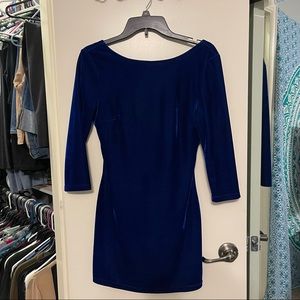Blue Velvet Dress